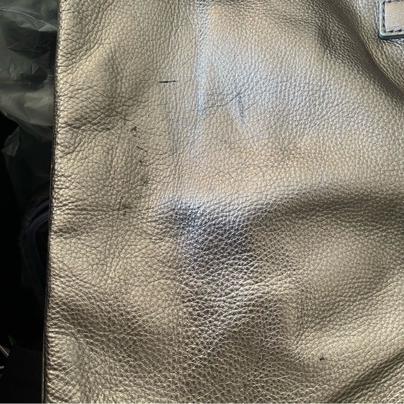 Michael Kors Hamilton Weekender Extra Large Gorgeous Pewter Pebbled Leather Bag - Picture 16 of 16